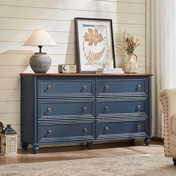 Dressers & Night Stand Set of 3, Wood 54" Wide Dresser & 18" Charging Station Chest of Drawers, Roman Column 2 Drawer Nightstand Set of 2, Bedroom Furniture Dresser Suites for Home Living Room Hallway