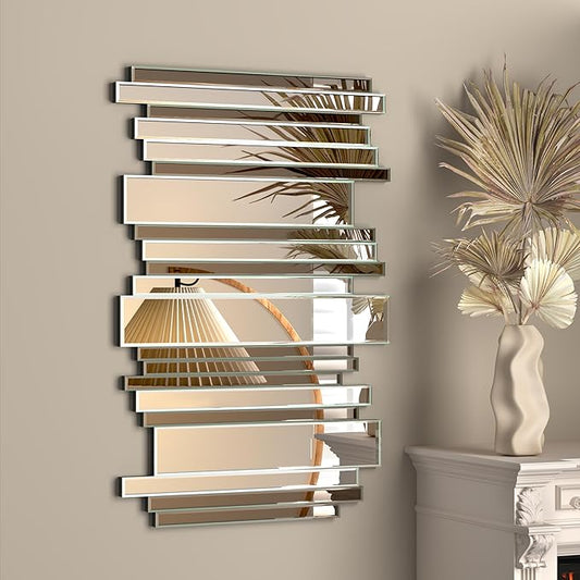 Wall Mirrors Decorative- Large Brown Venetian Mirror for Living Room/Entryway/Hotel 24×36 in