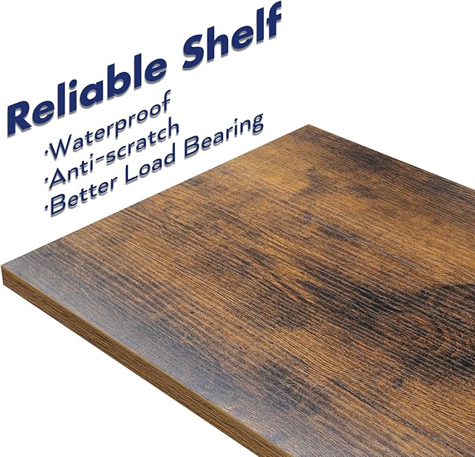 NUMENN Bookshelf, 4 Tier Bookshelves, Home Office Bookcase Shelf Storage Organizer, Free Standing Storage Shelving Unit for Bedroom, Living Room and Home Office, Vintage