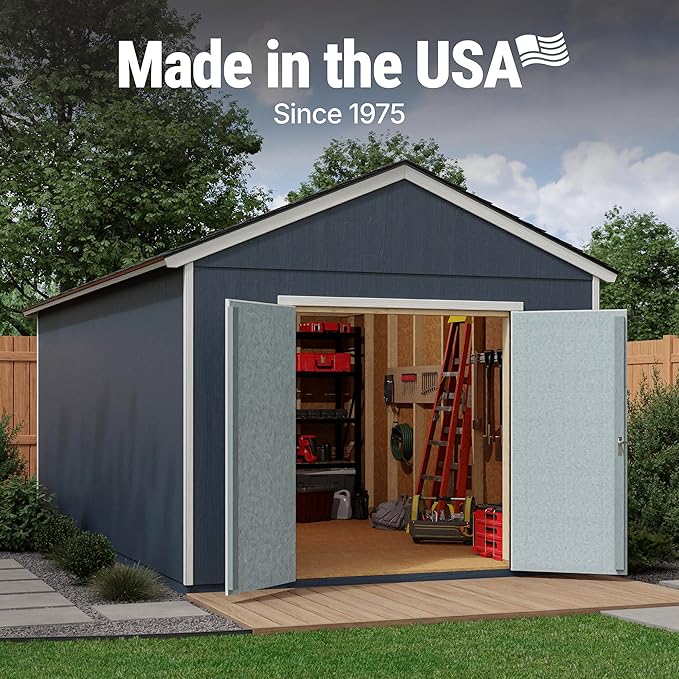 Handy Home Products Rookwood 10x18 Do-It-Yourself Wooden Storage Shed with Floor Kit- Does not Include Paint or Roofing Shingles