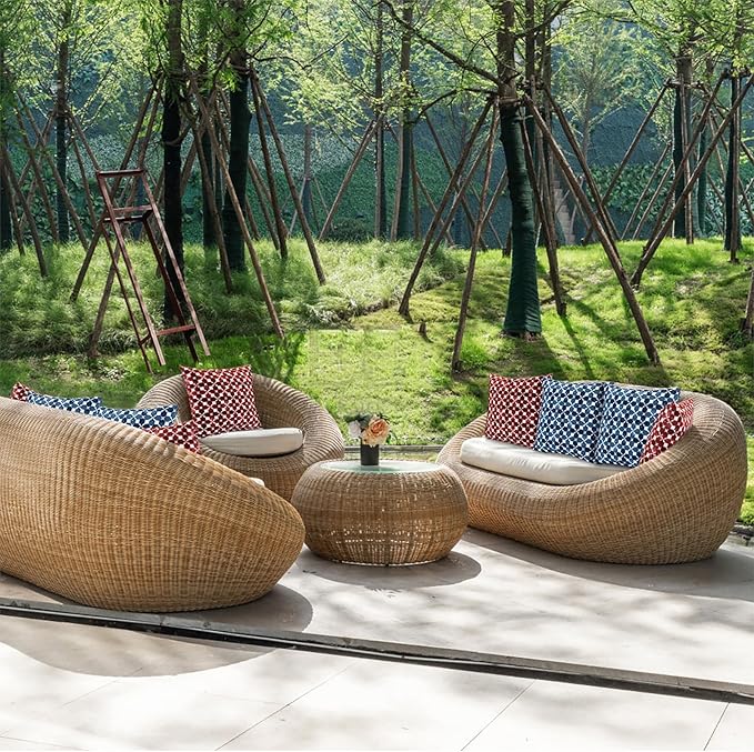 JMGBird Outdoor Pillows Waterproof Set of 2 Outdoor Throw Pillows with Insert Included Pillow 18×18 Inch Patio Pillow for Furniture