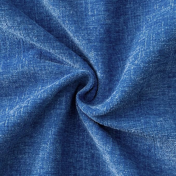 MIULEE Pack of 2 Couch Throw Pillow Covers 18x18 Inch Soft Royal Blue Chenille Pillow Covers for Sofa Living Room Solid Dyed Pillow Cases