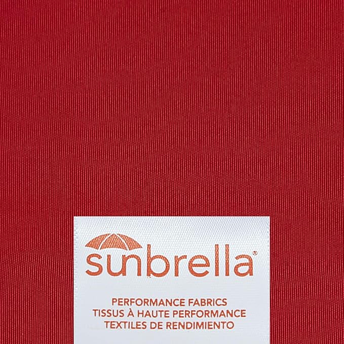 Outdoor Sunbrella Decorative Pillows with Triple Coconut Buttons Pack of 4, 20" x 12" Outdoor Pillow Set for Couch Bed Throw Patio Sofa, Canvas Logo Red/Specrtum Indigo