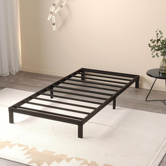XL Twin Bed Frame No Box Spring Needed, 8 Inch Heavy Duty Metal Twin XL Platform Bed Frame Support Up to 2500 lbs, Easy Assembly, Noise Free, Black
