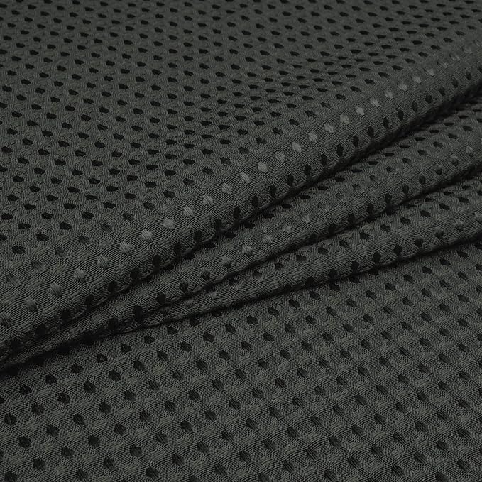 Barossa Design Waffle Weave Shower Curtain Hotel Luxury Spa, 230 GSM Heavy Duty Fabric & No Blowing, Water Repellent and Machine Washable - Graphite Gray, 71"x72"