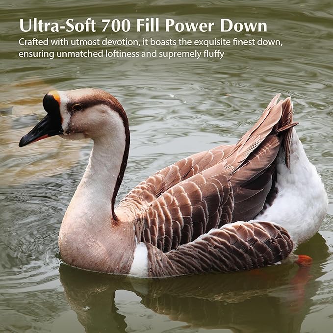 Pacific Coast Down Pillow with Organic Cotton Shell, Luxury Hotel Collection Bed Pillow for Sleeping, Suit for Back and Stomach Sleepers, King Size