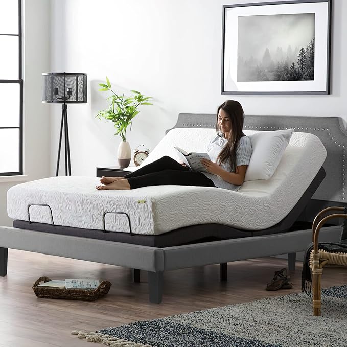 Bed Frame Upholstered Platform with Tufted Head Board Mattress Foundation with Wooden Slats Full/Queen Size for Bedroom School Students Kids Adults Storage Under 500lbs(Grey Fabric, Full)