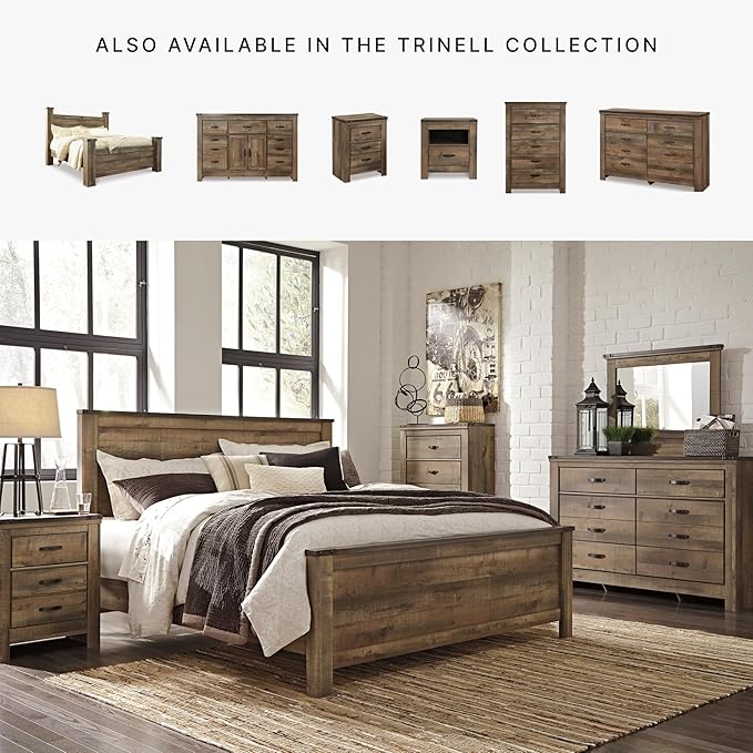 Signature DESIGN BY ASHLEY B446-87 Full Panel Headboard, Brown