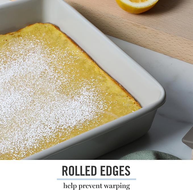 Martha Stewart Gallen 9 Inch Square Nonstick Carbon Steel Cake Pan - Cool Grey