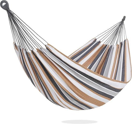 PNAEUT Family Hammocks for Outside, Replacement Outdoor Tree Hammock for Indoor Patio Porch Garden (Coffee, Large)