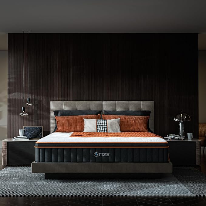 14 Inch King Size Extra Plush Hybrid Mattress, Gel-Infused Memory Foam Pillow Top & 3-Zone Pocket Coils, Cooling & Breathable, CertiPUR-US Certified, Fiberglass-Free, Mattress in a Box