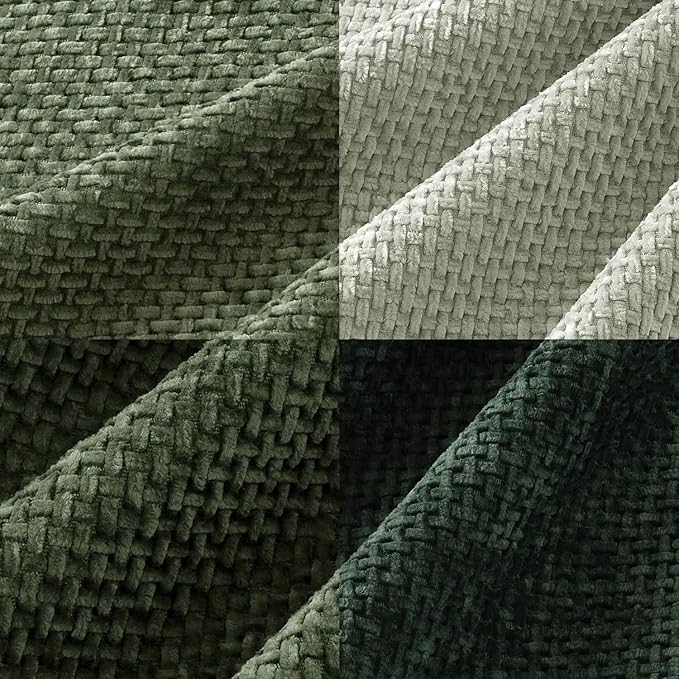 MIULEE Pack of 4 Couch Throw Pillow Covers 20x20 Inch Green Soft Decorative Chenille Pillow Covers Farmhouse Accent Cushion Covers for Boho Home Decor Spring Sofa Bedroom Living Room