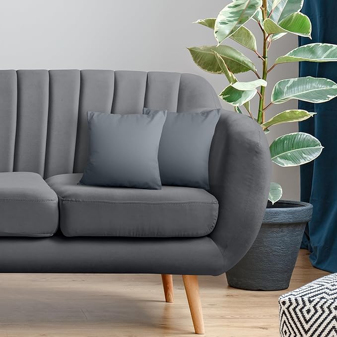 Utopia Bedding Throw Pillows Insert (Pack of 2, Grey) - 16 x 16 Inches Bed and Couch Pillows - Indoor Decorative Pillow