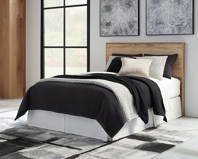 Signature Design by Ashley Hyanna Rustic Decorative Laminate Panel Headboard ONLY, Queen, Brown