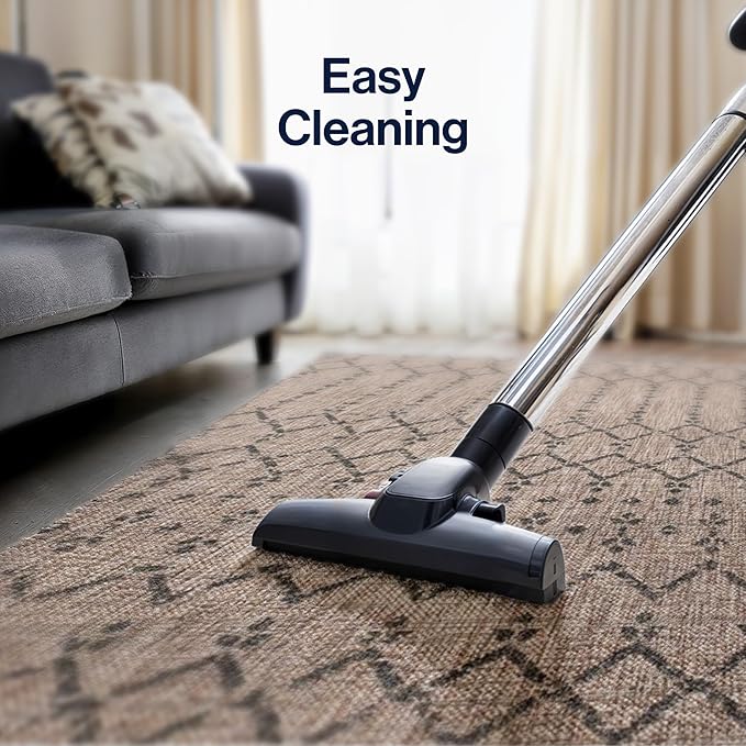 JONATHAN Y Moroccan Geometric Indoor Outdoor Area Rug 9X12 Natural/Black, Ourika Textured Weave for Backyard, Patio, Porch, Easy-Cleaning, High Traffic, Pet-Friendly, Non-Shedding (SMB108D-9)