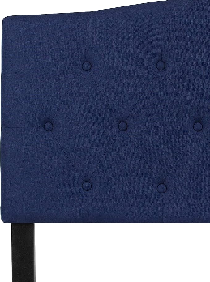 Flash Furniture Cambridge Tufted Upholstered Full Size Headboard in Navy Fabric