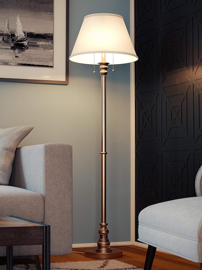 Kenroy Home 30438AB Spyglass Floor Lamps, Medium, Antique Brass