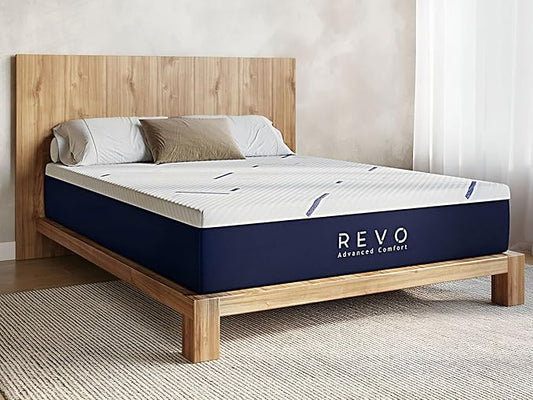 REVO Sleep Gel Memory Foam Mattress, 14-Inch California King – Cooling Gel Memory Foam Mattress with Pressure Relief, Contouring Support & Breathable Sleep Comfort