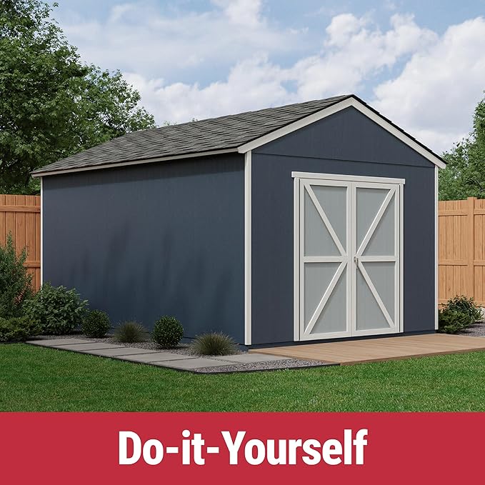 Handy Home Products Rookwood 10x16 Do-It-Yourself Wooden Storage Shed with Floor Kit- Does not Include Paint or Roofing Shingles