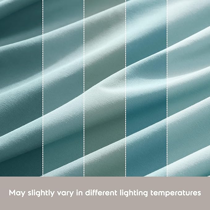 Nestl Twin Sheet Set - 1800 Ultra-Soft Microfiber Twin Bed Sheets - Double Brushed - Deep Pockets - Easy Fit - Extra Soft - 3 Piece Set - Bedding Sheets & Pillowcases (Twin, Light Blue)