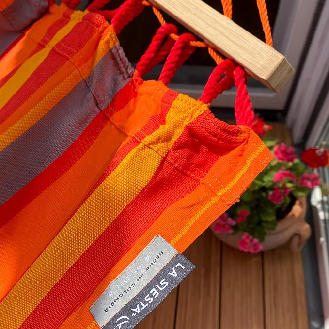 LA SIESTA® Alisio Hammock with Spreader Bar & CasaMount, Suspension Kit for Walls Ceilings & Square Beams - Weatherproof Outdoor Hammock - 2 Person Hammock Bed Double Hammock - Max 355 Lbs, Toucan