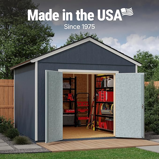 Handy Home Products Rookwood 10x10 Do-It-Yourself Wooden Storage Shed with Floor Kit- Does not Include Paint or Roofing Shingles