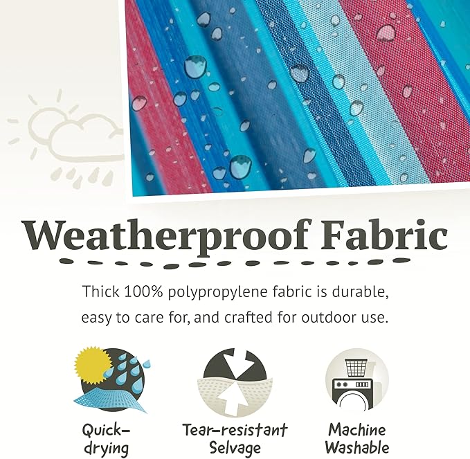 LA SIESTA® - XL King Brisa Classic Hammock & Elipso Stand - Larch Wood Hammock Stand - Weather & Tear Resistant - Backyard Outdoor Hammock with Stand - Family Hammock and Stand - Max 440 Lbs, Wave