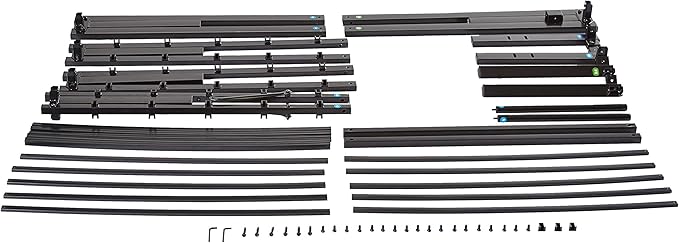 Amazon Basics Sturdy Heavy-Duty Non-Slip Platform Bed Frame King Size Storage, Steel Slat Support, Noise Free, Easy Assembly, 18 Inch Black