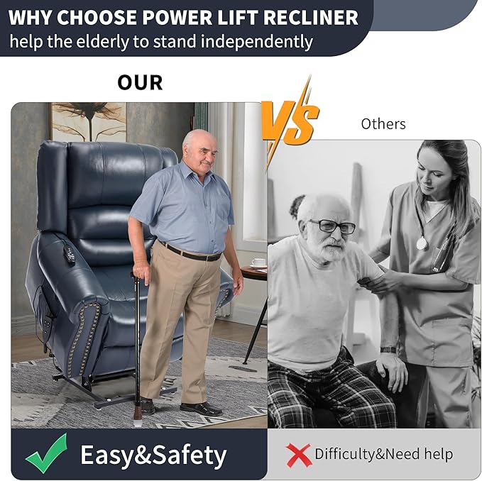 Recliner Chairs for Adults, Oversized Bedroom Chair with Massage, Sofa Chair Home Theater Seating with Lumbar Support, Comfortable Lift Chair for Elderly, Glider Nursery Chair for Living Room