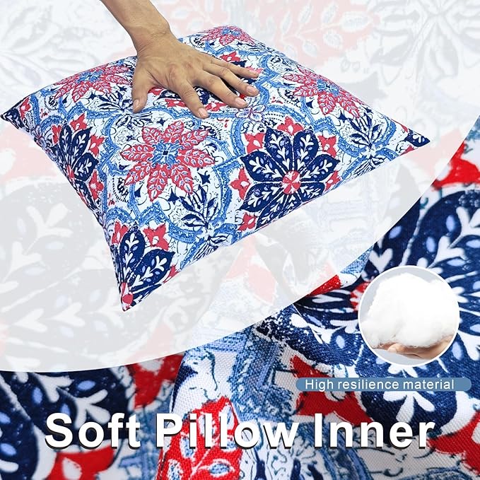 JMGBird Direct Outdoor Waterproof Pillows 18 * 18 Inch Throw Pillows for Patio Furniture