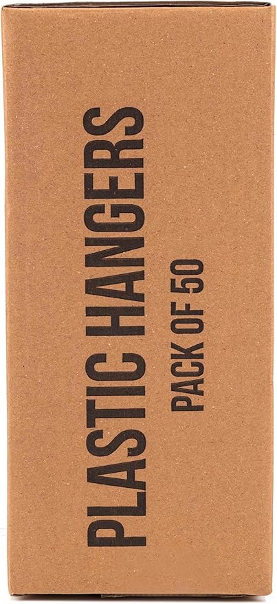 Utopia Home - Plastic Hangers 50 Pack - Space Saving Clothes Hanger - Durable and Strong Closet Organizers and Storage Makes It Ideal Stocking Stuffers or Apartment or Dorm Room Essentials (White)