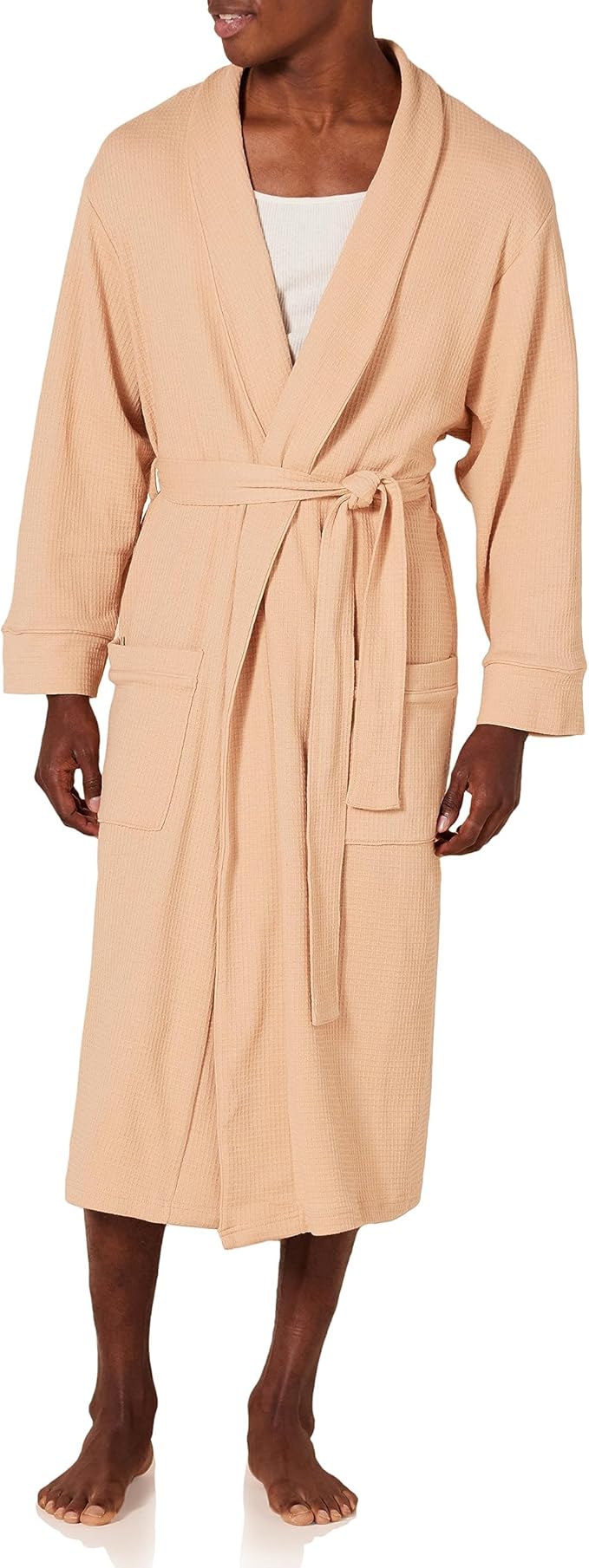 Amazon Essentials Men's Lightweight Waffle Bathrobe (Available in Big & Tall)