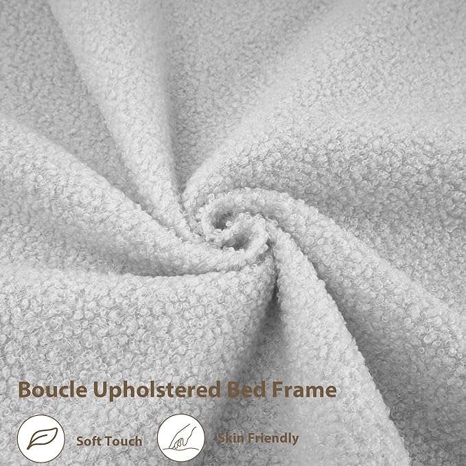 GarveeHome Upholstered Twin Bed Frame with 2-Tier Storage Headboard, LED Platform Bed with Charging Station and Drawer for Kids/Girls/Boys, Heavy Duty Metal Support, No Box Spring Needed, Grey