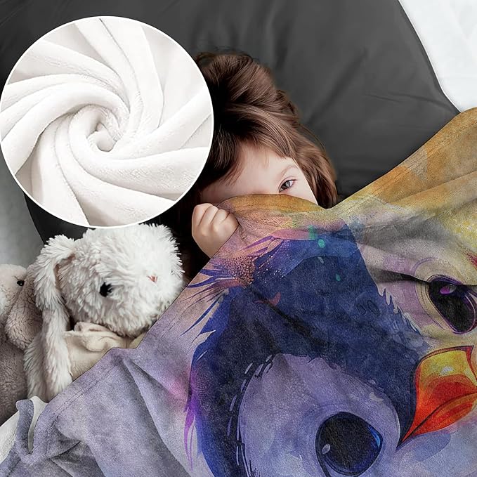 Flannel Penguin Blanket for Women, Girls & Boys - Soft, Warm & Cozy Throw Blanket for Sofa, Couch, Bed & Living Room - 60" x 80"