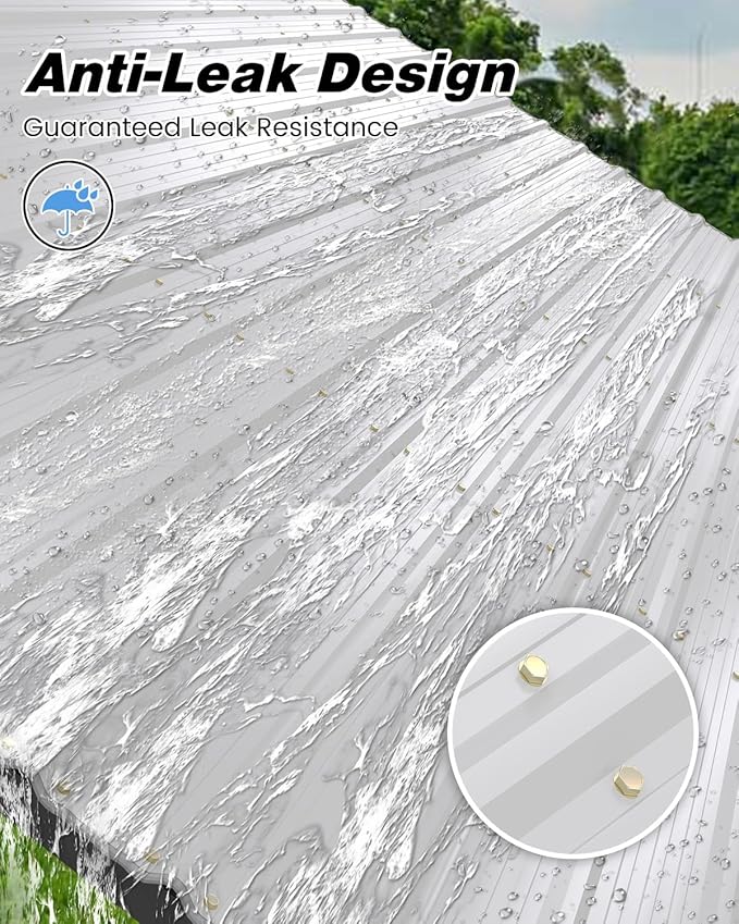 20'x15'x12.7' Heavy Duty Metal Carport, Steel Carports Canopy with Galvanized Steel Frame and Roof, Metal Carport Shelter for Boats, SUVs and Trucks