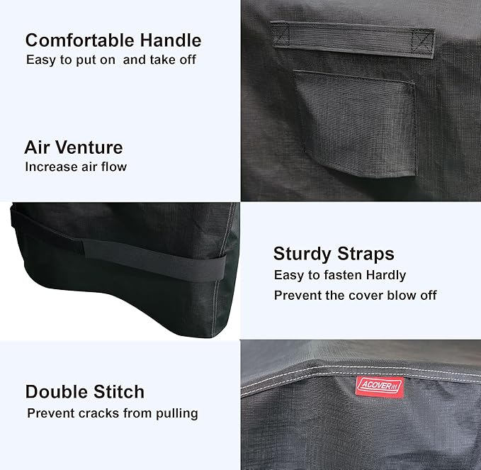 acoveritt RPET Fabric Cover for Flat Griddle Cover, Black； Fit 36" griddles Similar blackstone1528