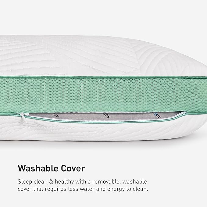Bedgear Level Cuddle Performance Pillow - Firm Bed Pillow for Side Sleepers - Moisture Wicking Removable Cover - Size 3.0