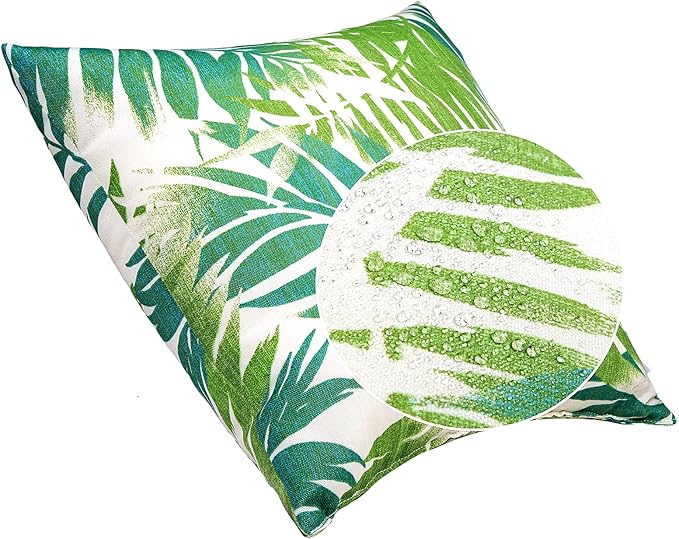 JMGBird Outdoor Pillows Set of 2 Outdoor Throw Pillows Waterproof with Insert Pillow 18×18 Inch Outdoor Pillow for Patio Furniture