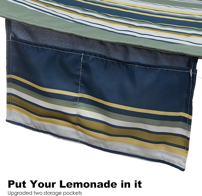 2 Person 12FT Hammocks for Outside, Double Quilted Fabric Outdoor Hammock with Spreader Bar, Large Removable Pillow, Storage Pockets, Carabiners, Max 475 lbs Capacity (Olive Green)