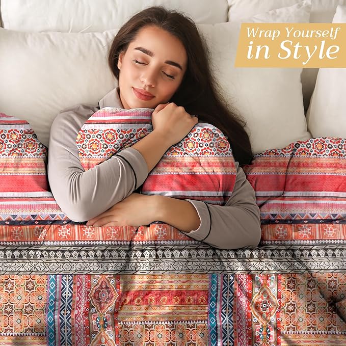 Maison d' Hermine Throw Blanket for Couch Lightweight Soft Warm Breathable Cotton Throw Blankets for Bed Girls Boys Women Men Gifts Sofa Travel Living Room Chair Bedding (50"x60", Ispahan)