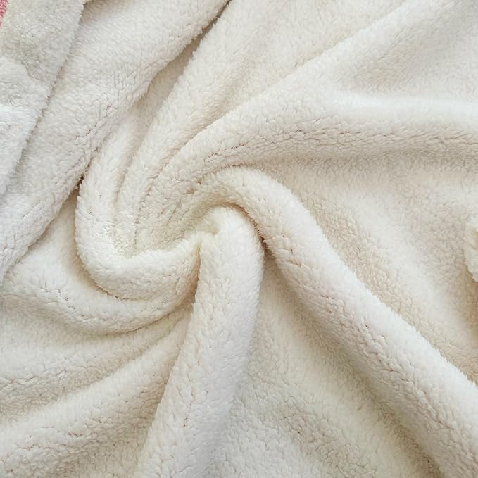 UKELER Sherpa Bed Blanket 80 × 90 inch, Ultra Soft Queen Size Throw Blanket for All Season, Cozy Plush Arch Fleece Blankets for Bedroom Living Room Dorm Hostel Sofa Camping, Off-White