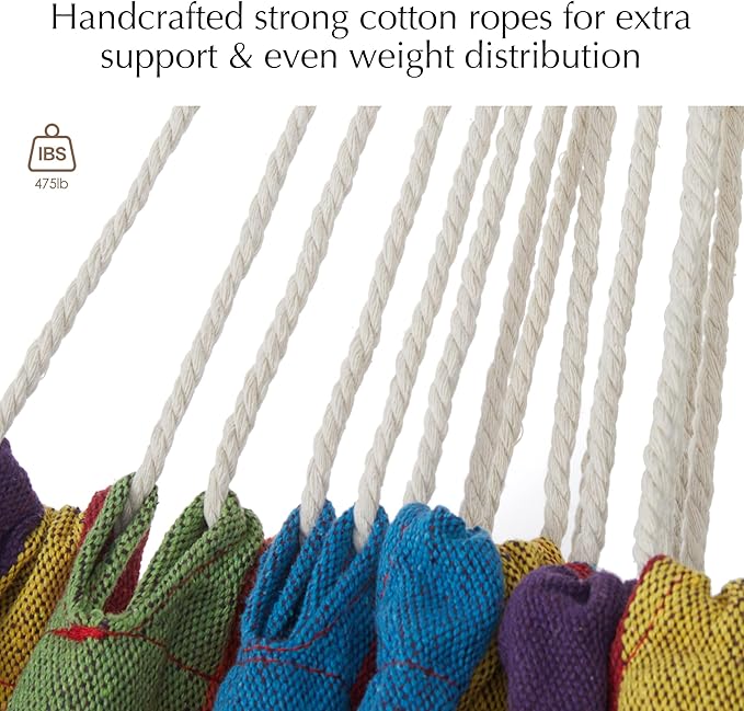 PNAEUT Double Hammocks for Outside, Replacement Outdoor Tree Hammock for Indoor Patio Porch Garden (Tropical, Medium)