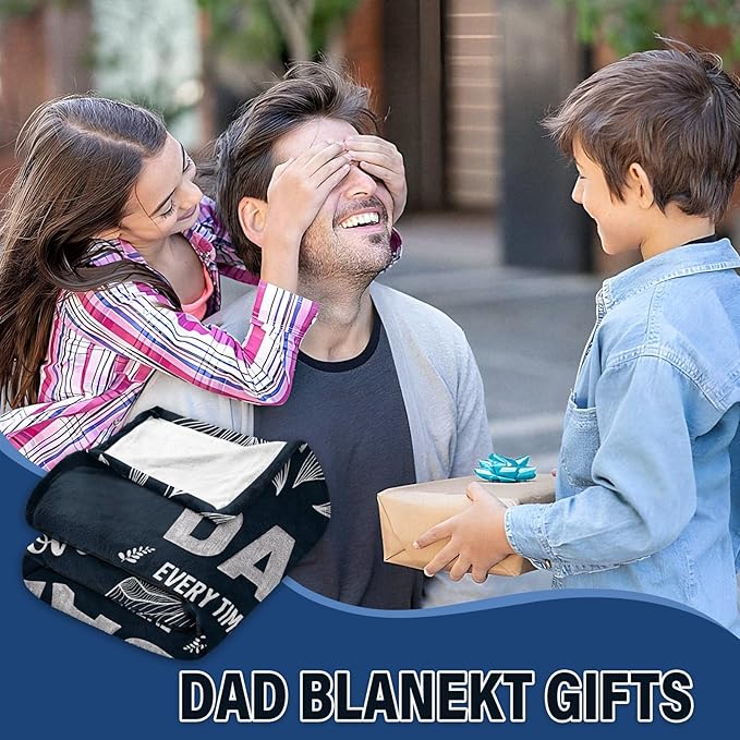 Birthday Gifts for Dad from Daughter Son, Dad Blanket Gifts from Daughter, Gift for Fathers Day, Father Throw Blanket for Sofa Couch Bed, Men Gifts Ideas 50"X60"