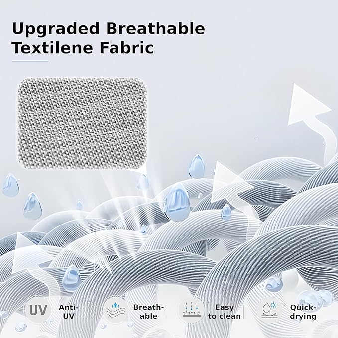 MFSTUDIO Patio Table and Chairs Set, Outdoor Dining Sets for 6 with Umbrella Hole, 7 Piece Outdoor Patio Furniture Set for Deck, Backyard, Poolside & Garden