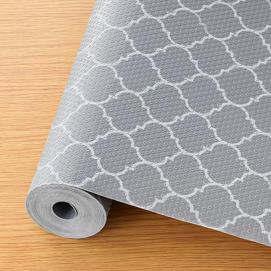 Cooyes Shelf Liner for Kitchen Cabinets – Non-Adhesive Waterproof Drawer Liner – Durable EVA Material Easy-to-Cut Shelf Paper for Refrigerator, Cupboard, Dresser with Modern Pattern