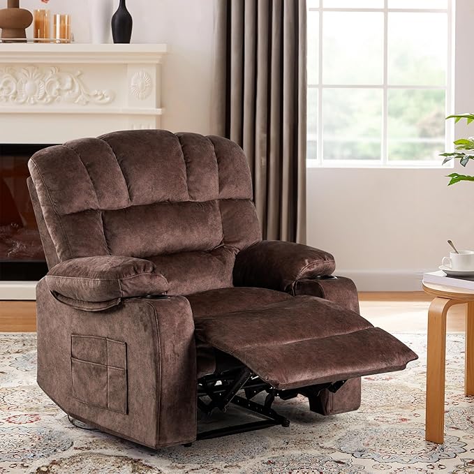 Recliner Chair Manual Modern Ergonomic Lounge Single Sofa Seat Living Room Lounge Recliners on Clearance Foam Filling