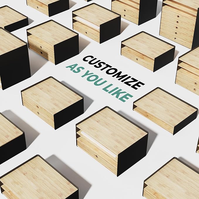 Prosumer's Choice 3-Tier Bamboo Desk Organizer with 2 Drawers - Wood Paper Tray for Clean Desktop Setup - Compact Office Storage Solution - Stylish Desktop Organizer, 12.5" L x 8.8" W x 1.6" H