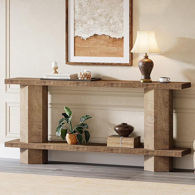 Tribesigns 71-Inch Long Console Table for Entryway, Wooden Sofa Table Behind Couch, for Living Room, Hallway, Foyer