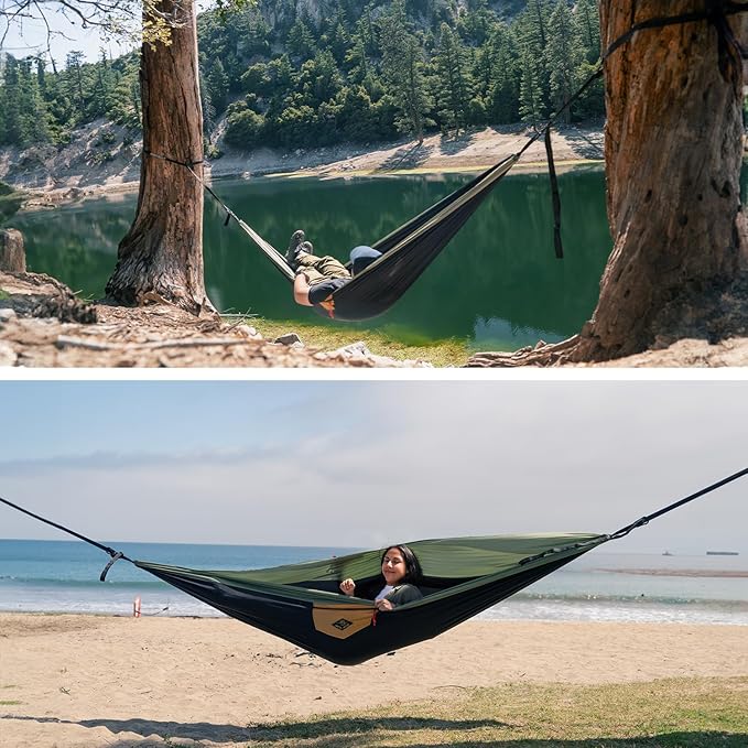 Suparpine I Hammock for Camping with Straps Included (Moss, Single)