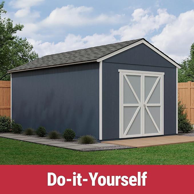 Handy Home Products Rookwood 10x18 Do-It-Yourself Wooden Storage Shed- Does not Include Floor kit, Paint, or Roofing Shingles